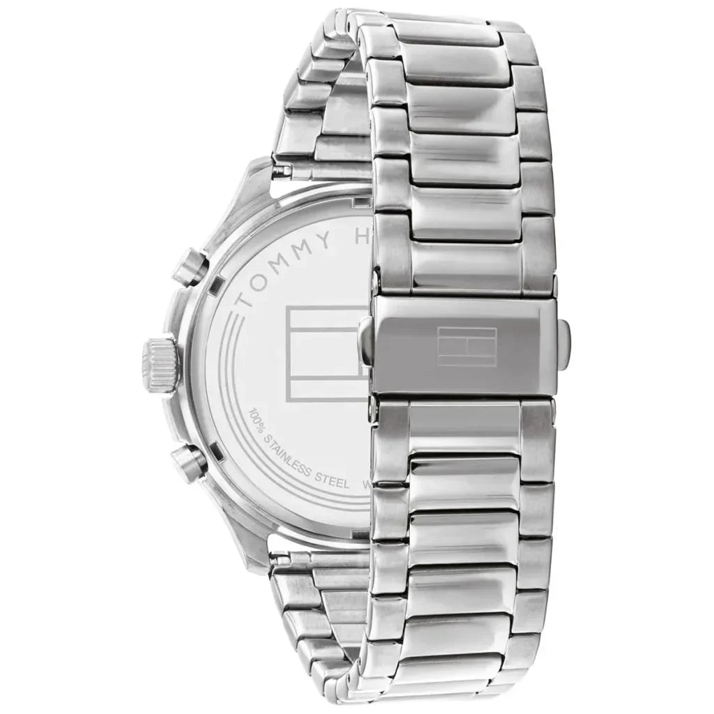 Original Tommy Hilfiger Asher Men's Watch - Silver Steel & Black Dial (1791852)