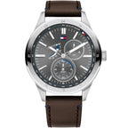 Original Tommy Hilfiger Men's Watch - Silver Case & Dark Brown Leather (1791637)