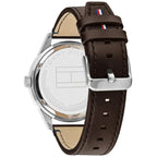 Original Tommy Hilfiger Men's Watch - Silver Case & Dark Brown Leather (1791637)