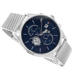Original Tommy Hilfiger Baker Men's Watch - Silver Mesh Steel & Navy Dial (1710504)