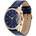 Original Tommy Hilfiger Baker Men's Watch - Gold Case & Navy Blue Leather (1791451)