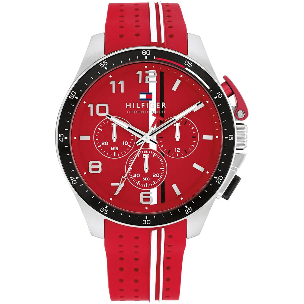 Original Tommy Hilfiger Men's Watch - Red Dial & Red Rubber Strap (1792170)