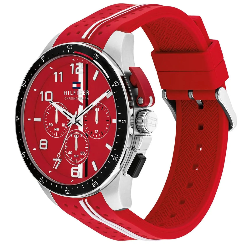 Original Tommy Hilfiger Men's Watch - Red Dial & Red Rubber Strap (1792170)
