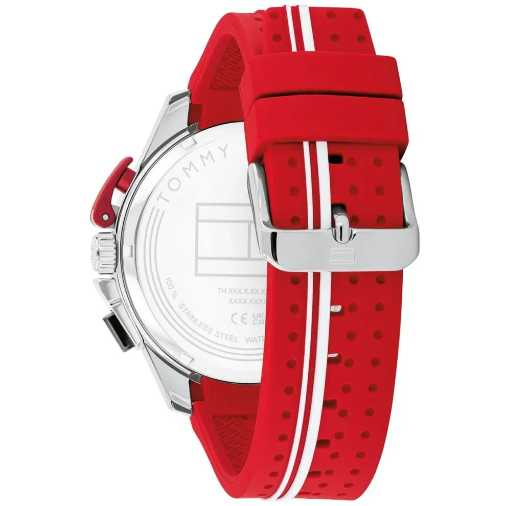 Original Tommy Hilfiger Men's Watch - Red Dial & Red Rubber Strap (1792170)