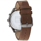 Original Tommy Hilfiger Men's Watch - Gunmetal Case & Brown Leather (1791730)