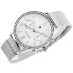 Original Tommy Hilfiger Blake Women's Watch - Silver Mesh Steel & Crystal Bezel (1782301)
