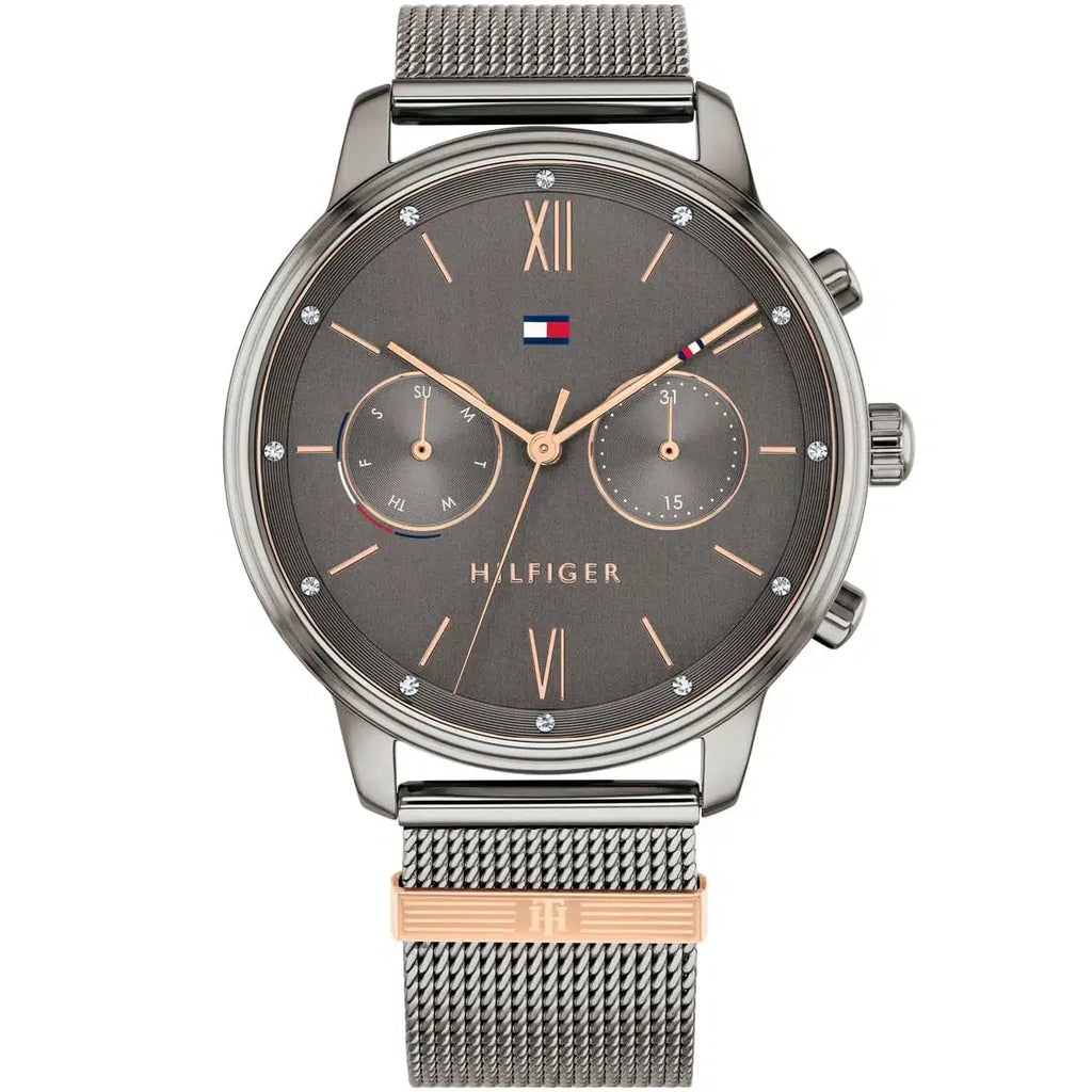 Original Tommy Hilfiger Blake Women's Watch - Grey Mesh Steel & Crystal Bezel (1782304)