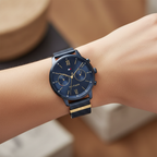 Original Tommy Hilfiger Blake Women's Watch - Navy Mesh Steel & Crystal Bezel (1782305)