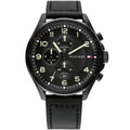 Original Tommy Hilfiger Carlyle Men's Watch - All Black Case & Leather Strap (1792004)