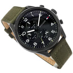 Original Tommy Hilfiger Carlyle Men's Watch - Black Case & Olive Green Canvas Strap (1792006)