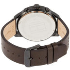 Original Tommy Hilfiger Chase Men's Watch - Black Case & Brown Leather (1791577)