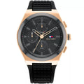 Original Tommy Hilfiger Connor Men's Watch - Gold Case & Black Rubber Strap (1791931)