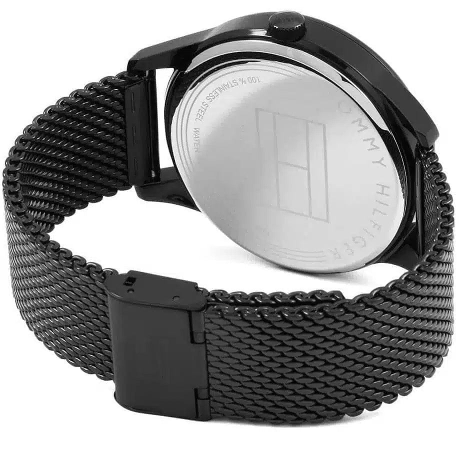 Original Tommy Hilfiger Men's Watch - All Black Mesh Bracelet (1791507)