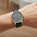 Original Tommy Hilfiger Men's Watch - Silver Case & Black Leather (1791417)