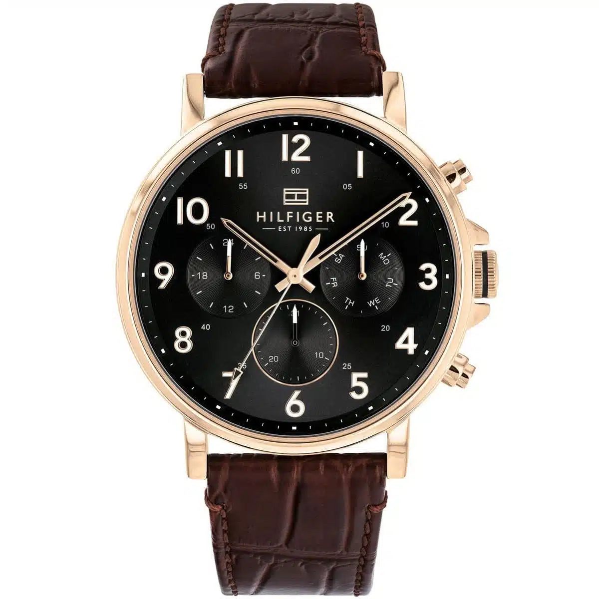 Original Tommy Hilfiger Daniel Men's Watch - Gold Case & Dark Brown Leather (1710379)