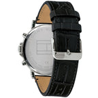 Original Tommy Hilfiger Men's Watch - Silver Case & Black Leather (1710381)