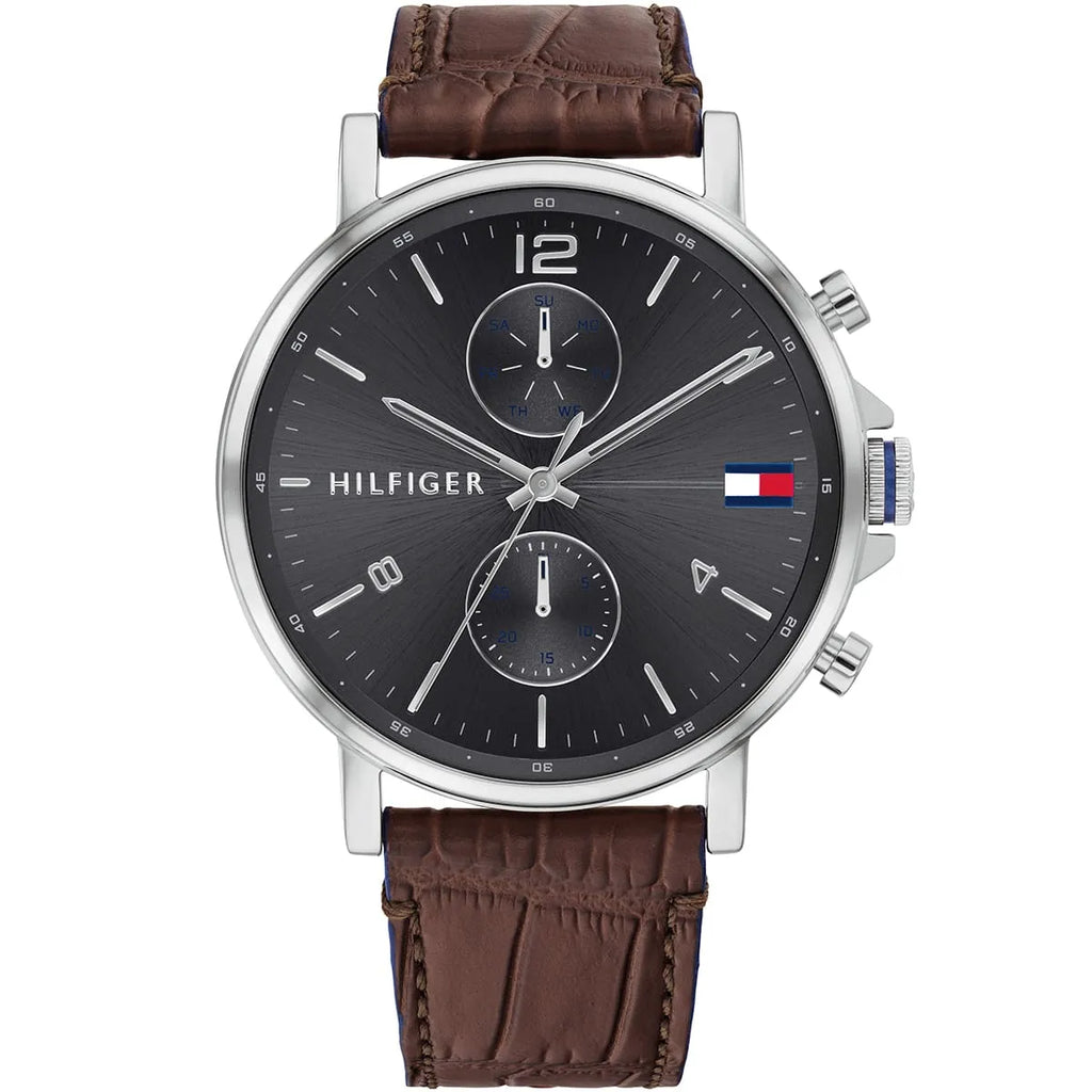 Original Tommy Hilfiger Daniel Men's Watch - Silver Case & Brown Leather (1710416)