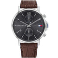 Original Tommy Hilfiger Daniel Men's Watch - Silver Case & Brown Leather (1710416)