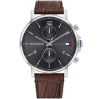 Original Tommy Hilfiger Daniel Men's Watch - Silver Case & Brown Leather (1710416)