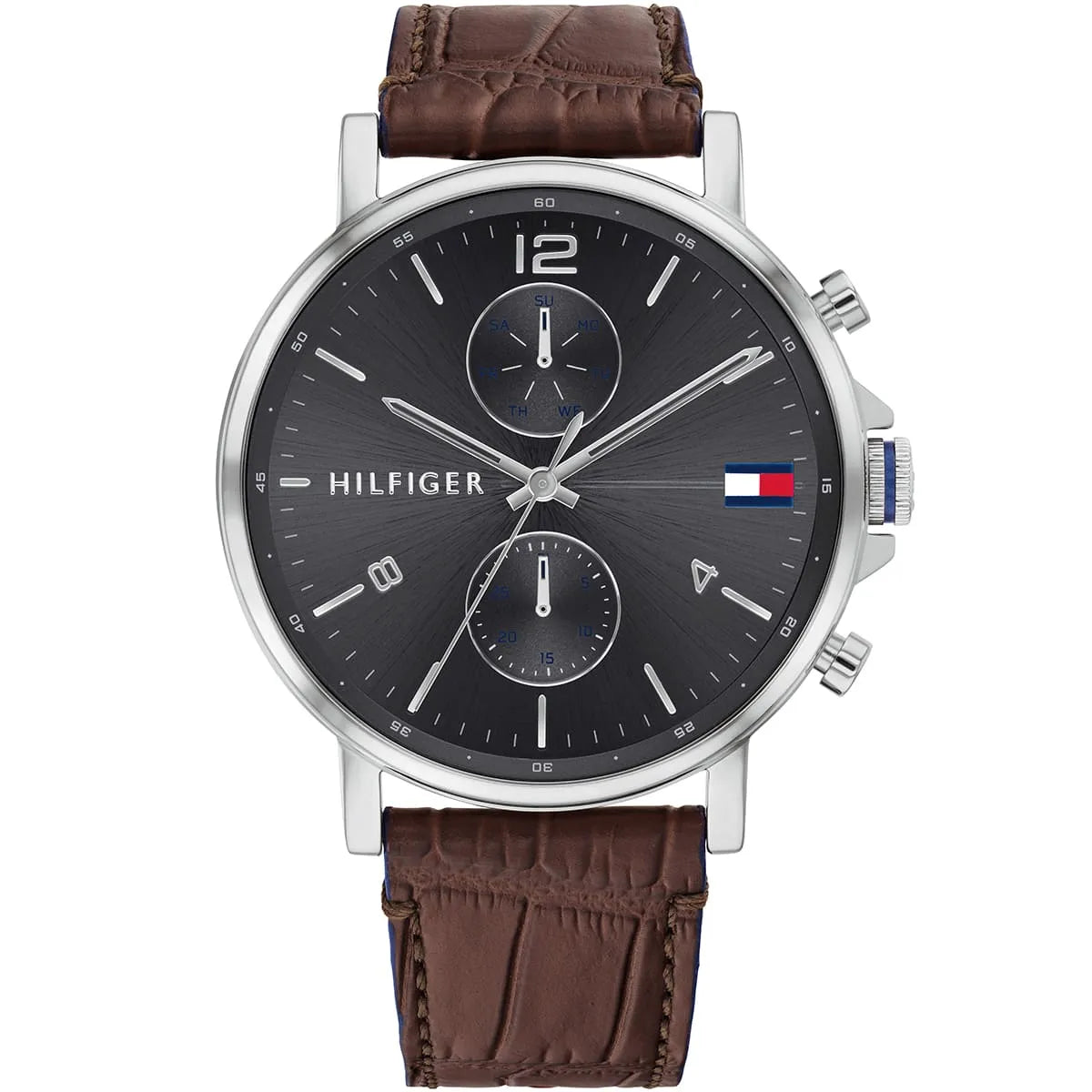 Original Tommy Hilfiger Daniel Men's Watch - Silver Case & Brown Leather (1710416)