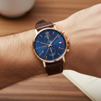 Original Tommy Hilfiger Men's Watch - Rose Gold Case & Brown Leather (1710418)