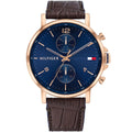 Original Tommy Hilfiger Men's Watch - Rose Gold Case & Brown Leather (1710418)