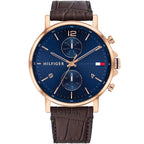 Original Tommy Hilfiger Men's Watch - Rose Gold Case & Brown Leather (1710418)