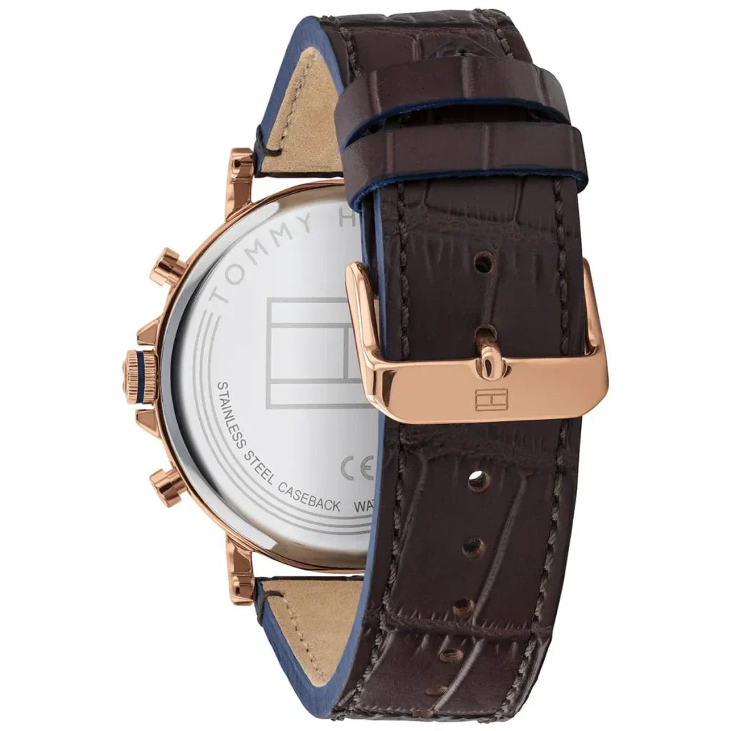 Original Tommy Hilfiger Men's Watch - Rose Gold Case & Brown Leather (1710418)