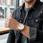 Original Tommy Hilfiger Men's Watch - Silver Case & Brown Leather (1791550)