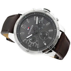 Original Tommy Hilfiger Decker Men's Watch - Silver Case & Brown Leather (1791562)