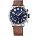 Original Tommy Hilfiger George Men's Watch - Silver Case & Brown Leather (1791066)