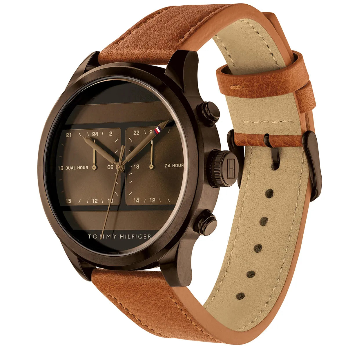 Original Tommy Hilfiger Icon Men's Watch - Brown Case & Tan Leather (1791594)