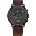 Original Tommy Hilfiger Men's Watch - Grey Case & Brown Leather (1791799)