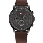 Original Tommy Hilfiger Men's Watch - Grey Case & Brown Leather (1791799)