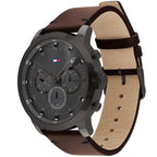 Original Tommy Hilfiger Men's Watch - Grey Case & Brown Leather (1791799)