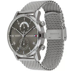 Original Tommy Hilfiger Kane Men's Watch - Silver Mesh Steel & Grey Dial (1710402)