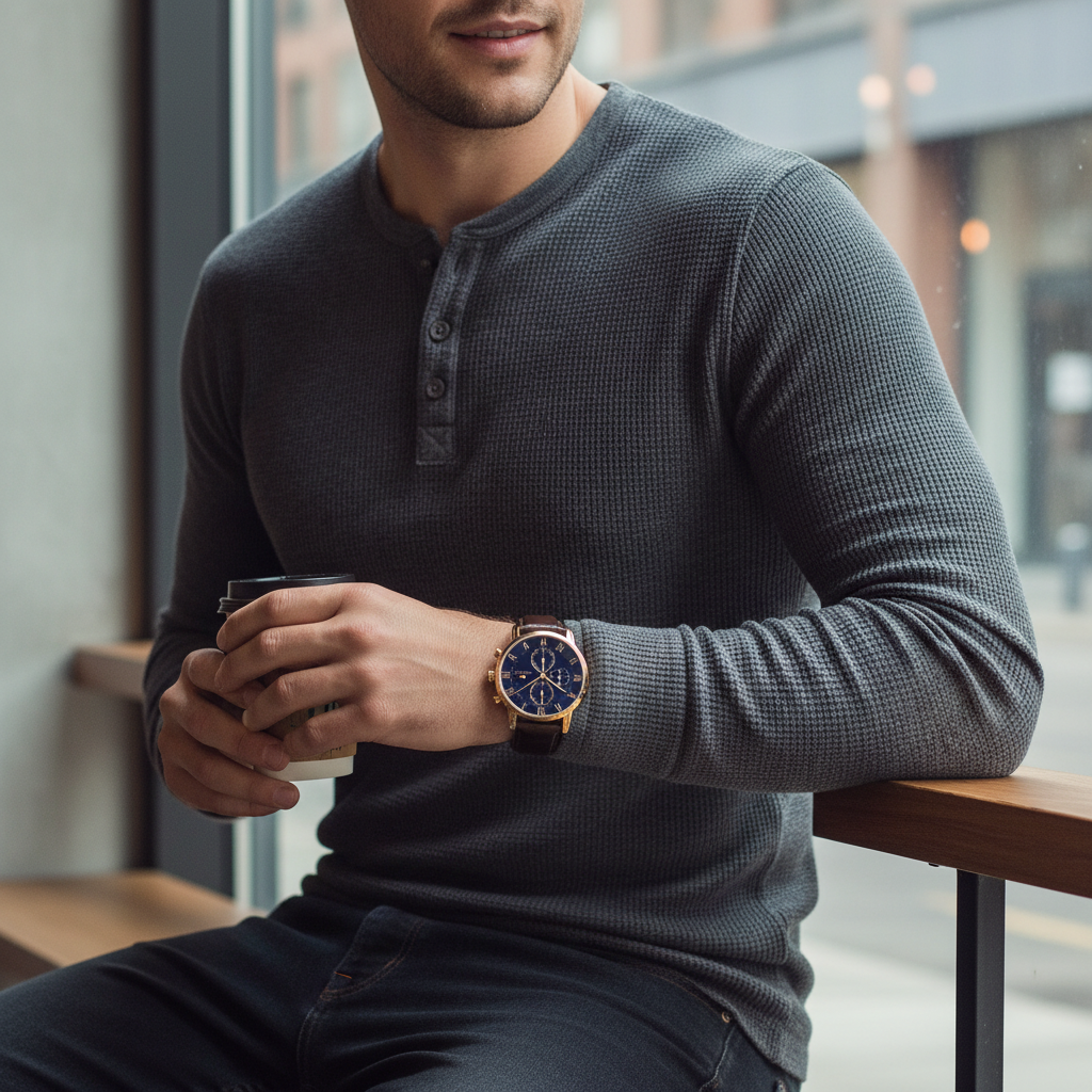 Original Tommy Hilfiger Kane Men's Watch - Gold Case & Brown Leather (1791399)