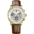 Original Tommy Hilfiger Men's Watch - Gold Case & Brown Leather (1791291)