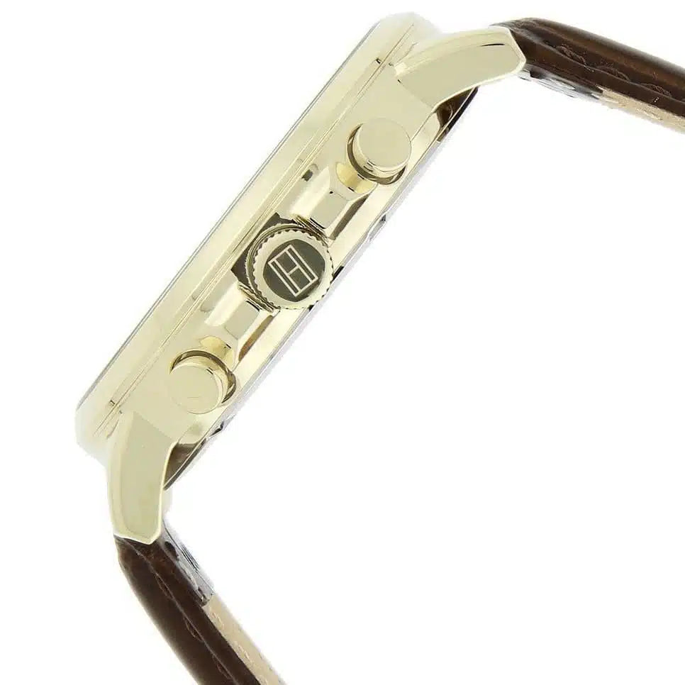 Original Tommy Hilfiger Men's Watch - Gold Case & Brown Leather (1791291)