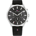Original Tommy Hilfiger Men's Watch - Silver Case & Black Rubber (1710495)