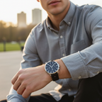 Original Tommy Hilfiger Men's Watch - Silver Case & Black Rubber (1710495)