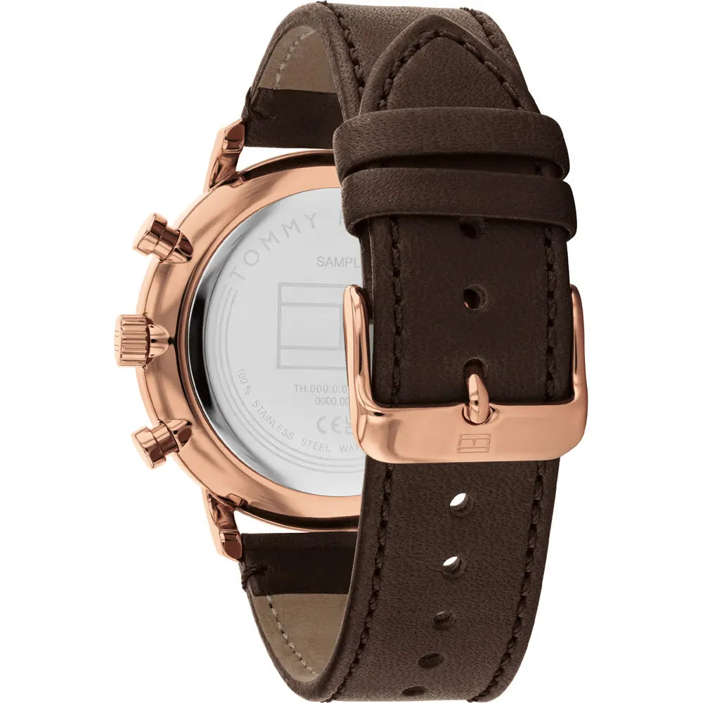 Original Tommy Hilfiger Men's Watch - Gold Case & Brown Leather (1710566)