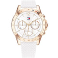 Original Tommy Hilfiger Lori Women's Watch - Gold Case & Navy Rubber Strap (1782199)