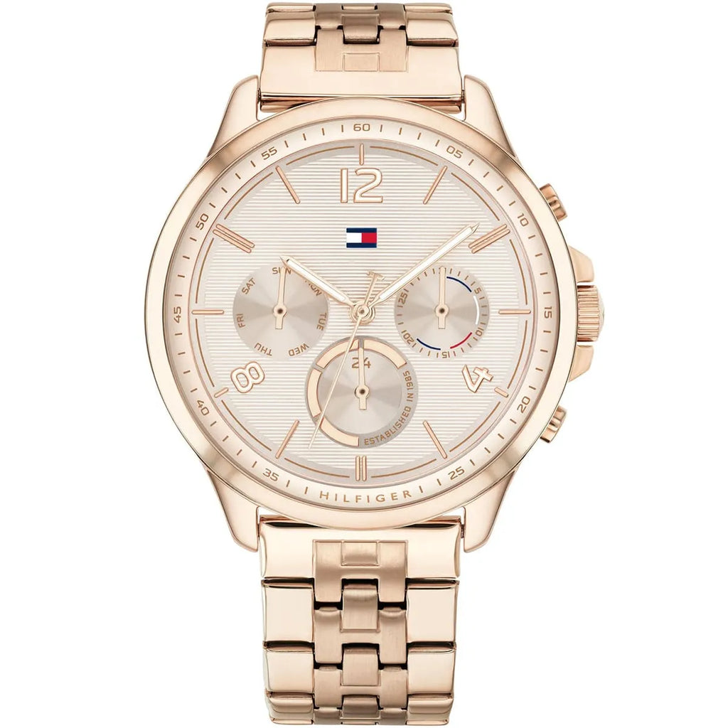 Original Tommy Hilfiger Lori Women's Watch - Rose Gold Steel & Crystal Markers (1782224)