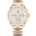 Original Tommy Hilfiger Lori Women's Watch - Rose Gold Steel & Crystal Markers (1782224)