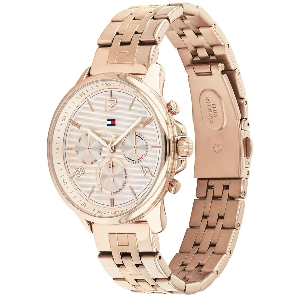 Original Tommy Hilfiger Lori Women's Watch - Rose Gold Steel & Crystal Markers (1782224)