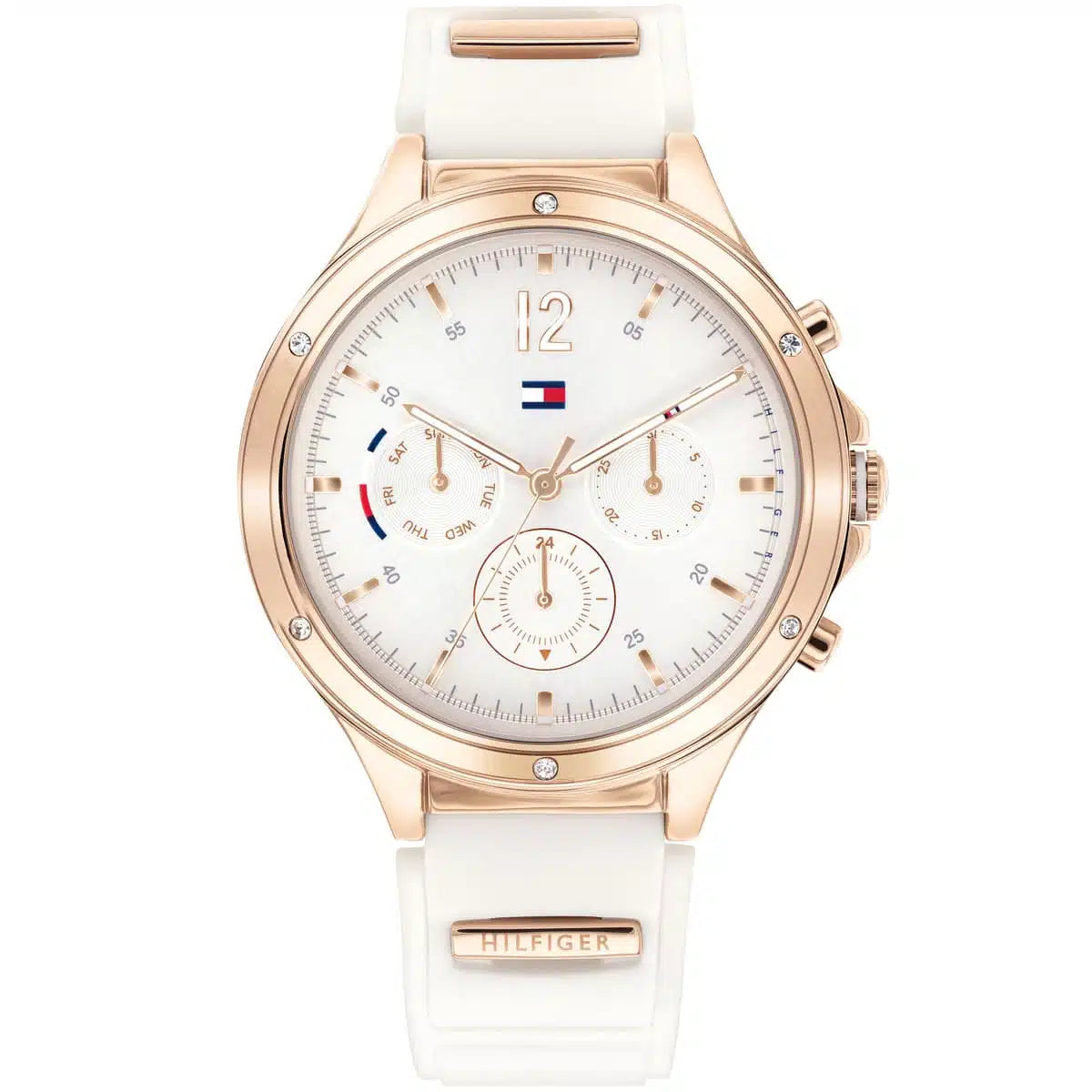 Original Tommy Hilfiger Lori Women's Watch - Silver Steel & Crystal Markers (1782280)