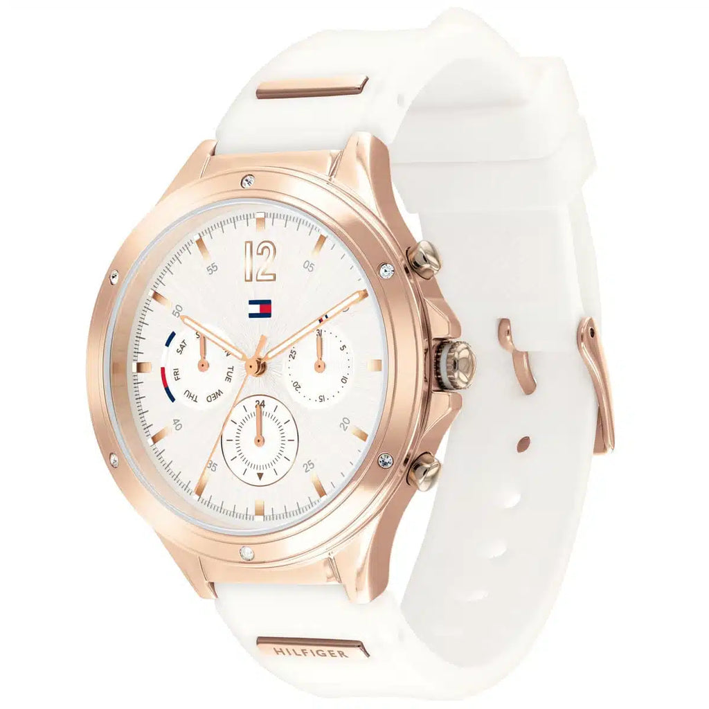 Original Tommy Hilfiger Lori Women's Watch - Silver Steel & Crystal Markers (1782280)