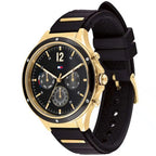 Original Tommy Hilfiger Lori Women's Watch - Gold Case & Black Rubber Strap (1782282)