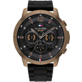 Original Tommy Hilfiger Men's Watch - Gold Case & Black Rubber (1710491)